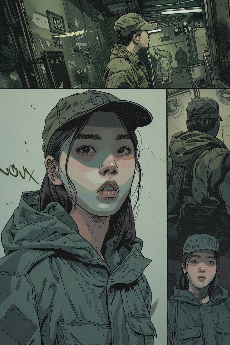 Korean Military Artistic Comic Scene