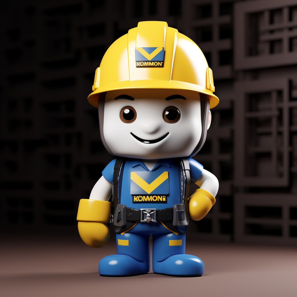 Smiling Construction Engineer Mascot