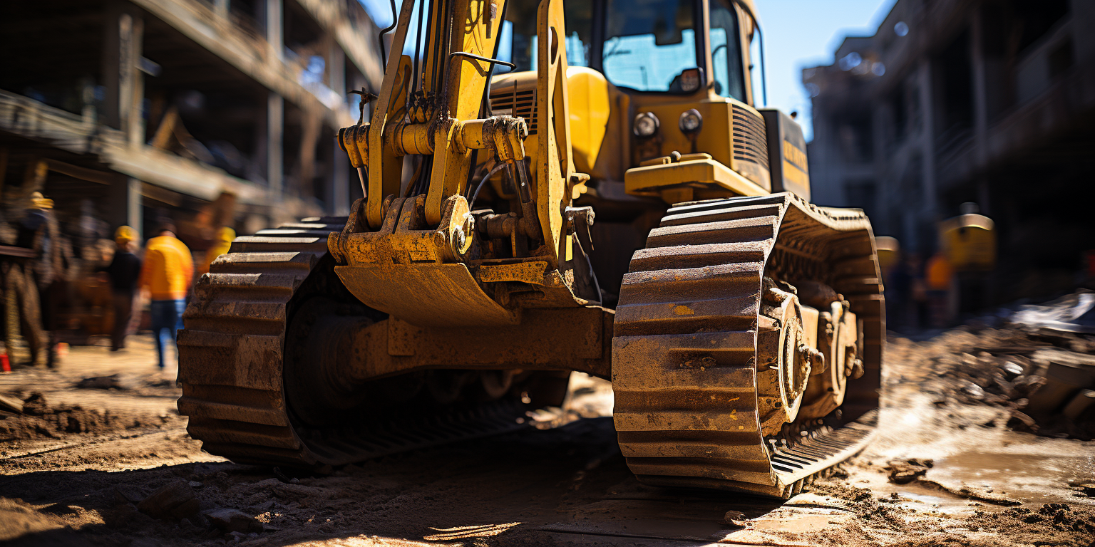 Heavy machinery equipment at construction site