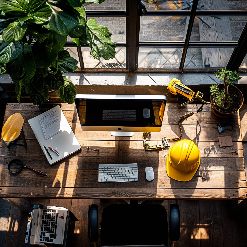 Construction Work Belt on Desk