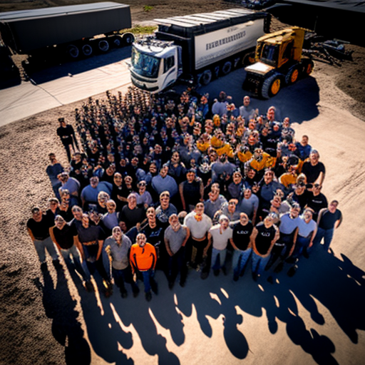 Group of Construction Company Employees Smiling