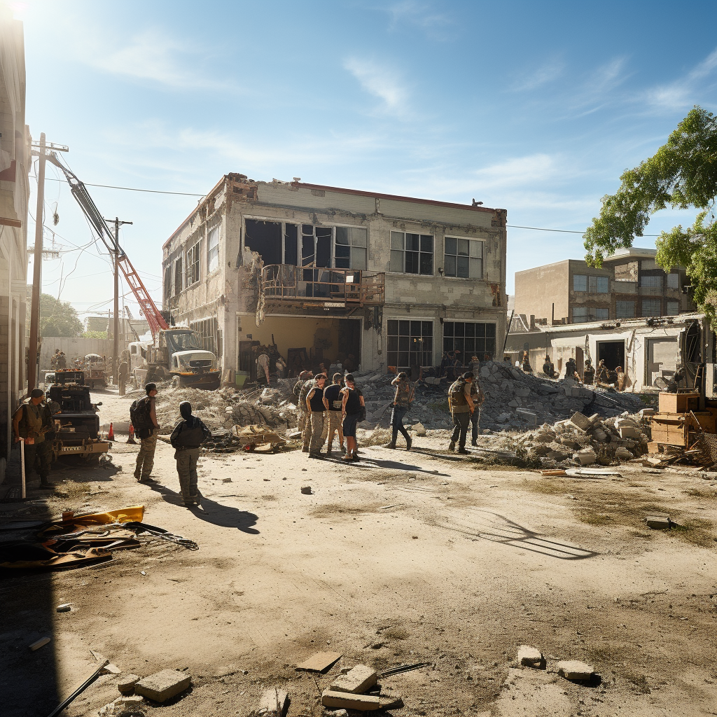 Feds raiding construction site with realism