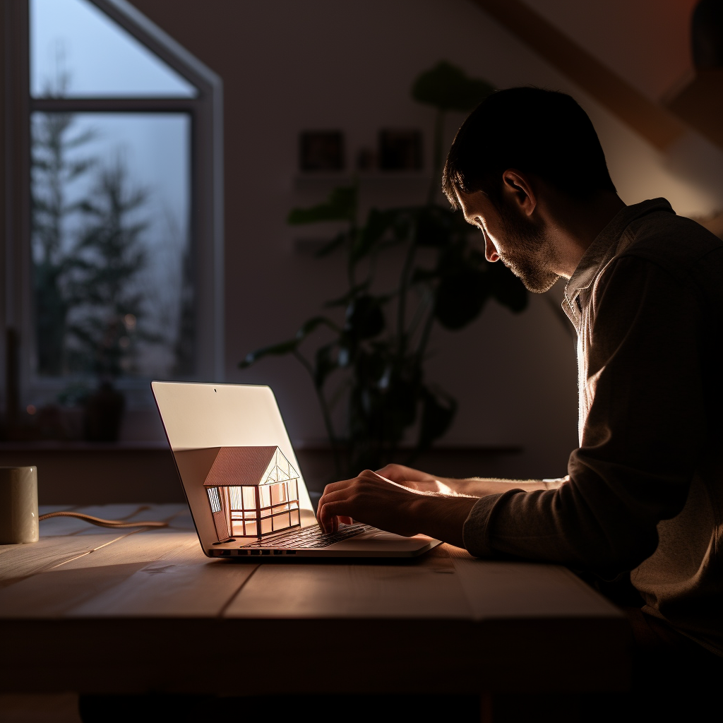 Close-up of Consumer on Computer