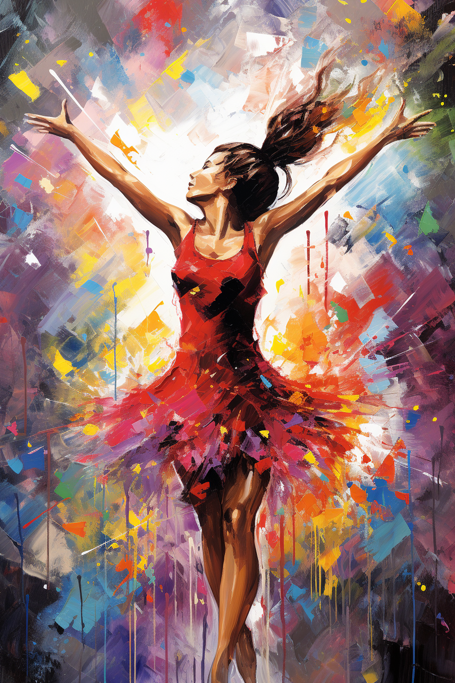 Dance Poster Dancer Splatter Art