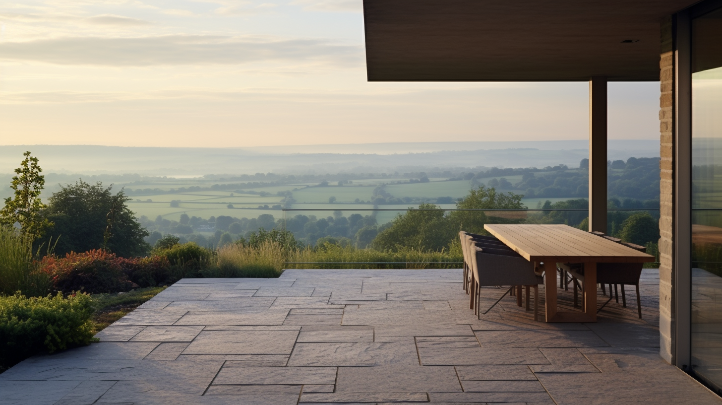 Outdoor BBQ area with a breathtaking view