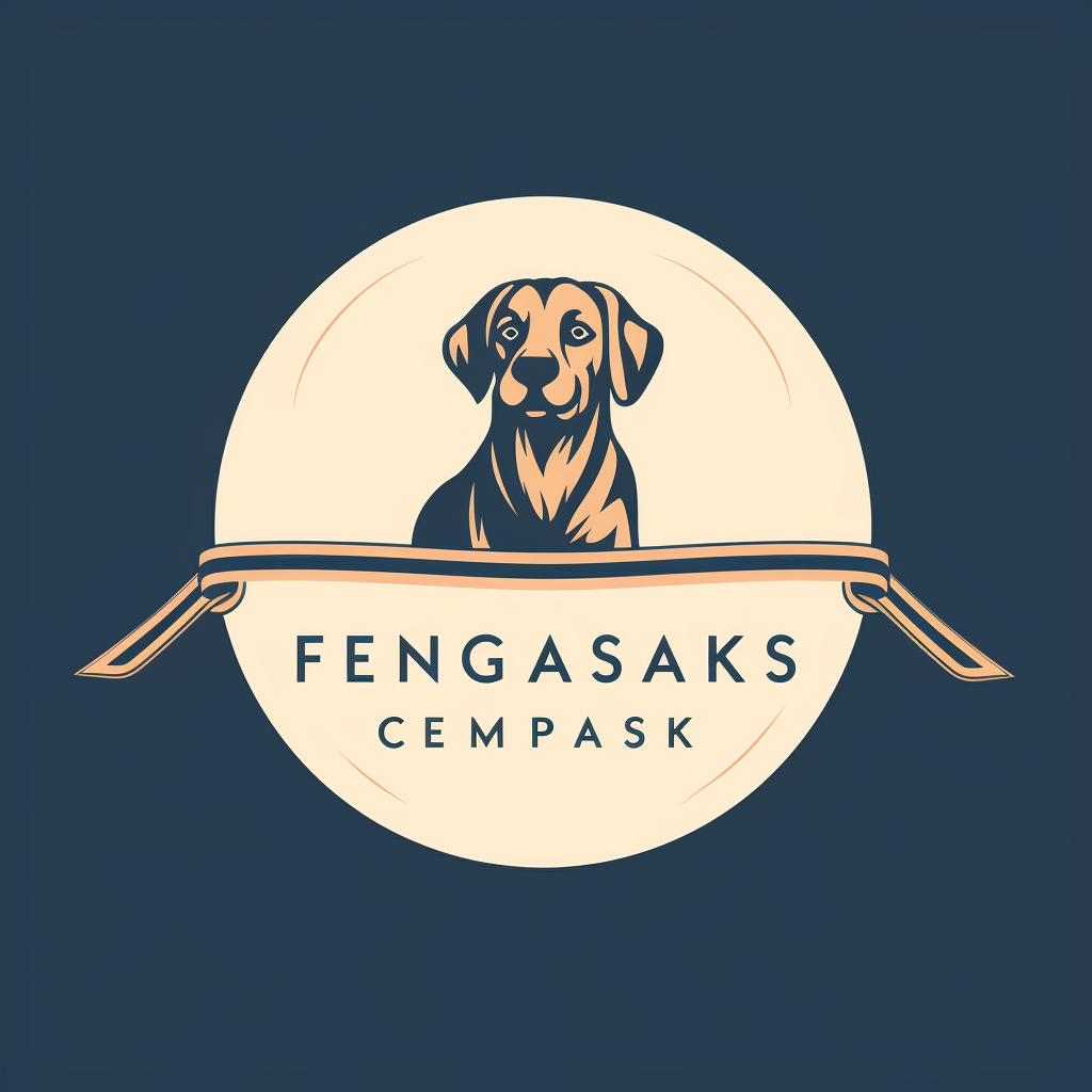 Friendly dog leash logo design