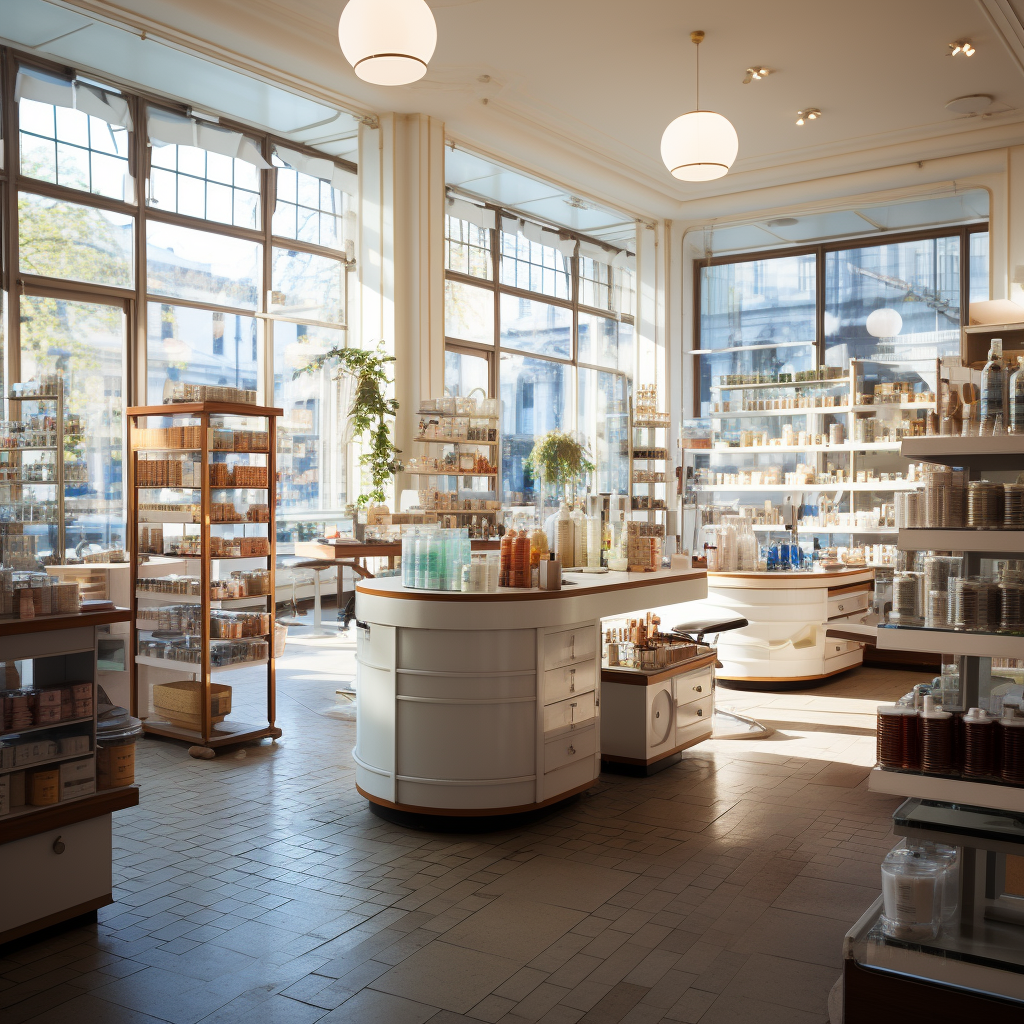 Pharmacy interior design from famous design book