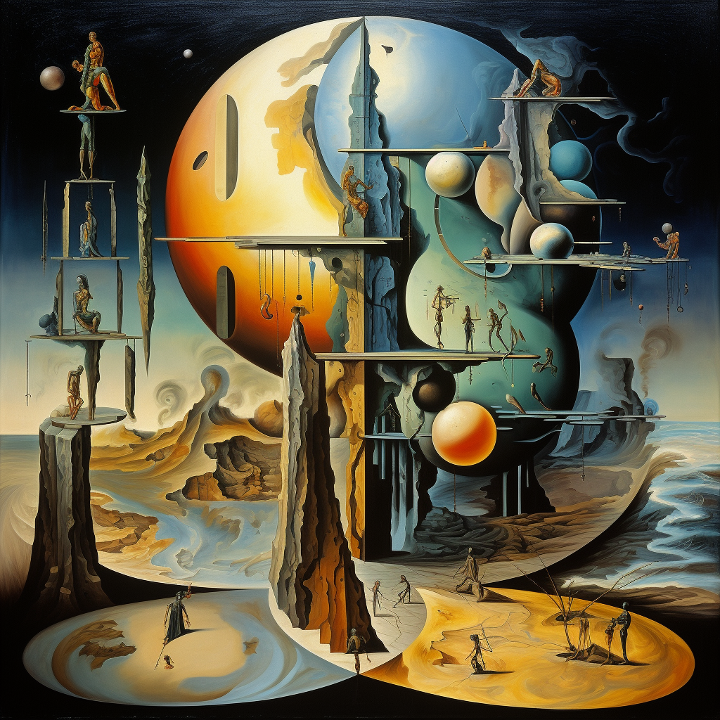 Surrealism art depicting theory of continental drift