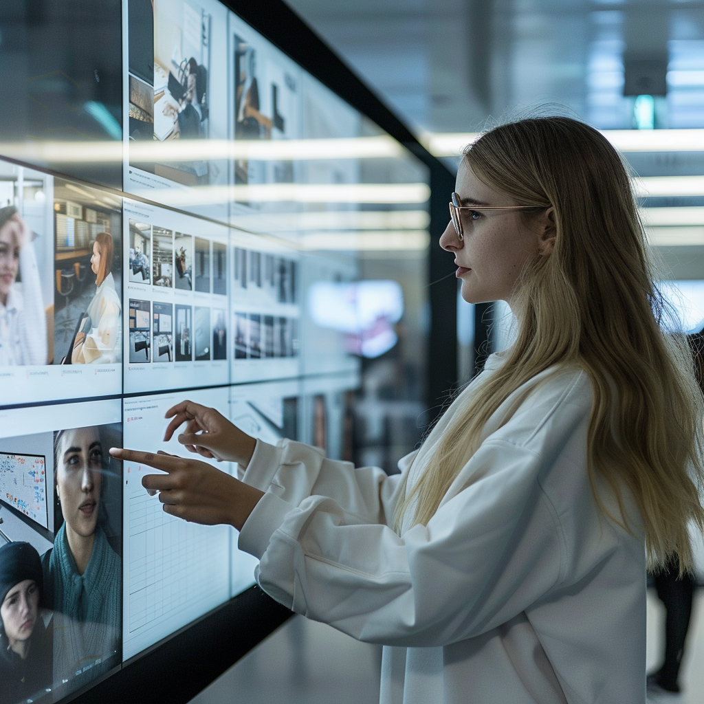 Young lady in control room