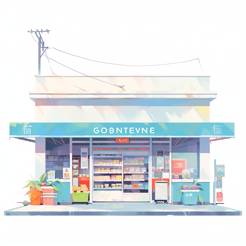 Flat design convenience store niji 5