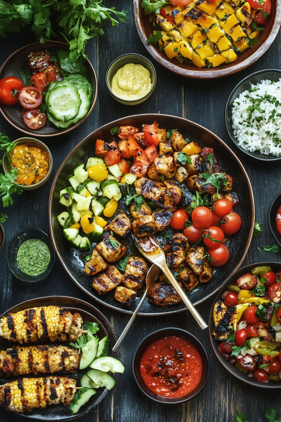 Cookbook Summer Dinner Recipes Stock Photo