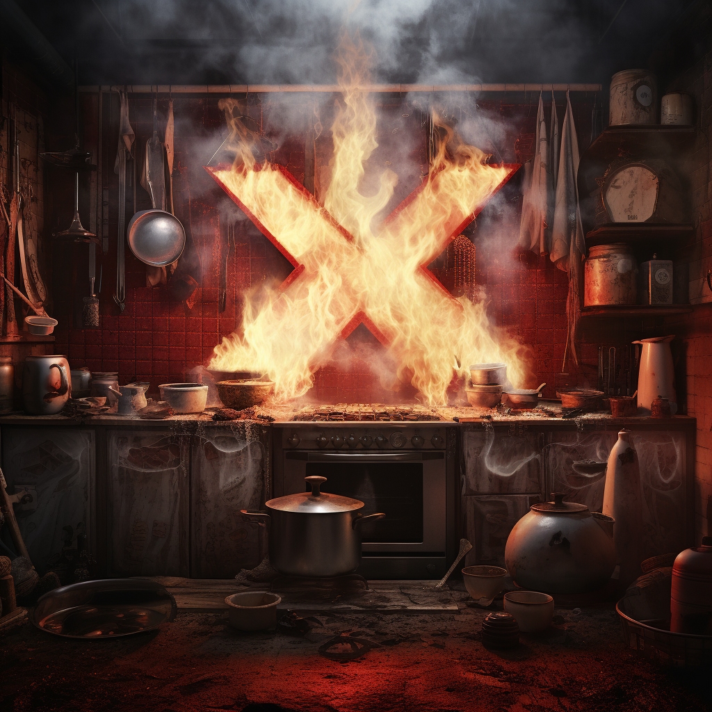 Cooking the letter X in the kitchen