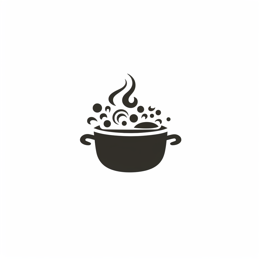 Vector Cooking Logo: Simple and Monochromatic Design