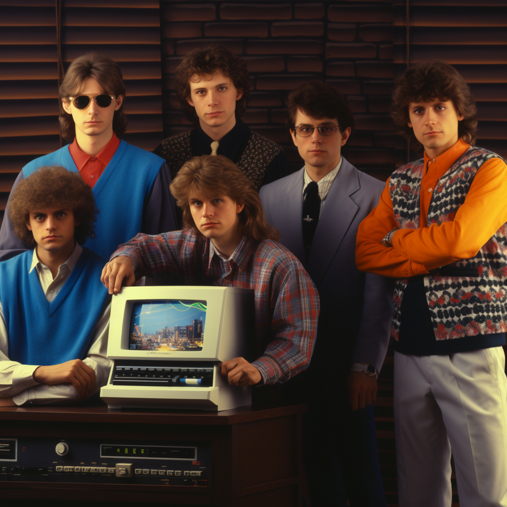 Stylish computer nerds from the 80s