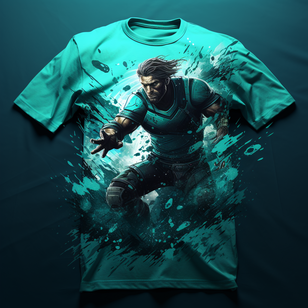 Cool Cyan Black T-Shirt Design