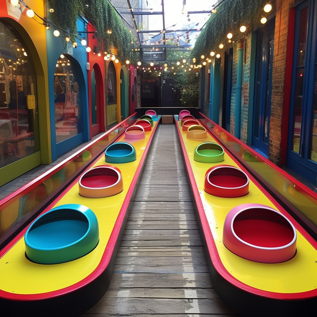 Squirrel-themed Skee Ball at Cool Hangout Place in London