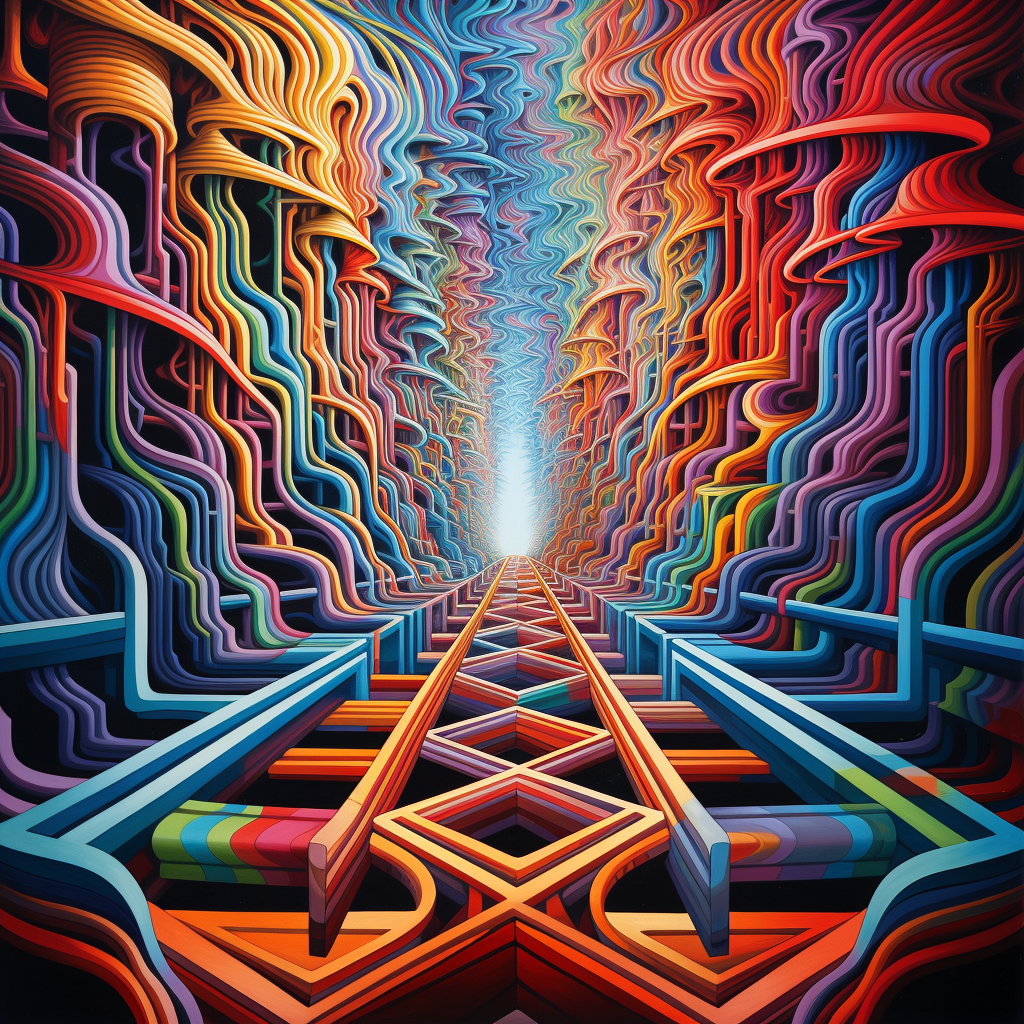 Vibrant and mesmerizing cool illusion psychedelic art