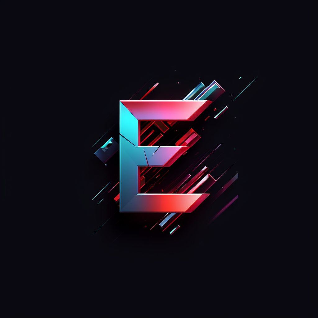 Stylish logo design based on the letter E