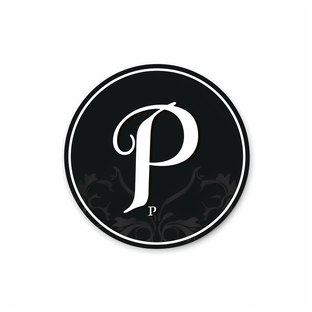 Monogrammed P Modern Design