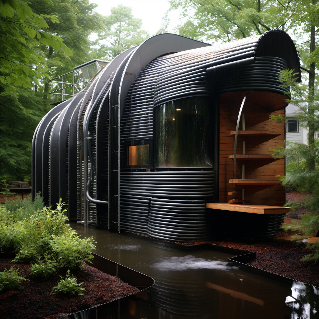 Stylish rainwater collection system for sustainable living