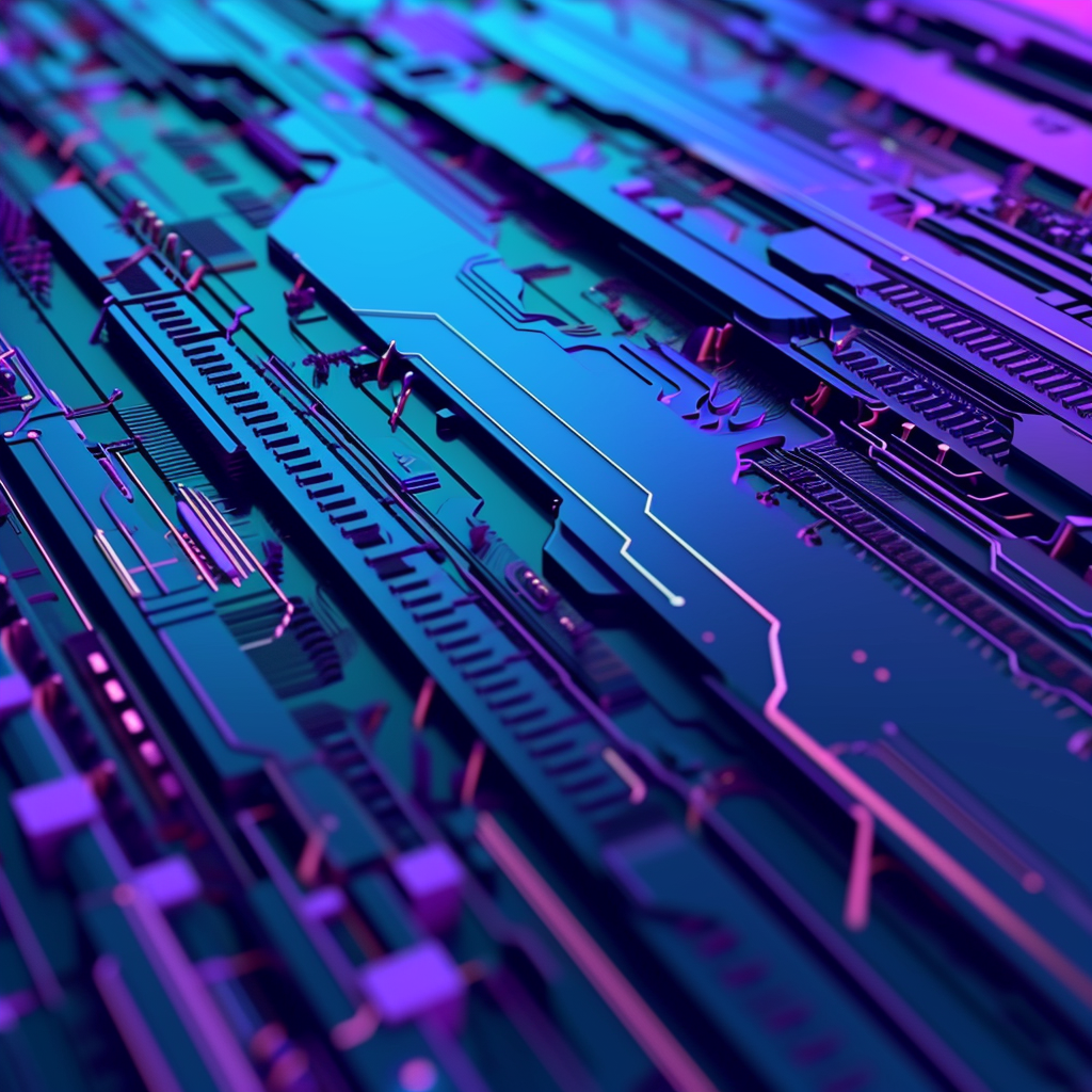 Vivid blue and purple technology advanced backdrop pattern