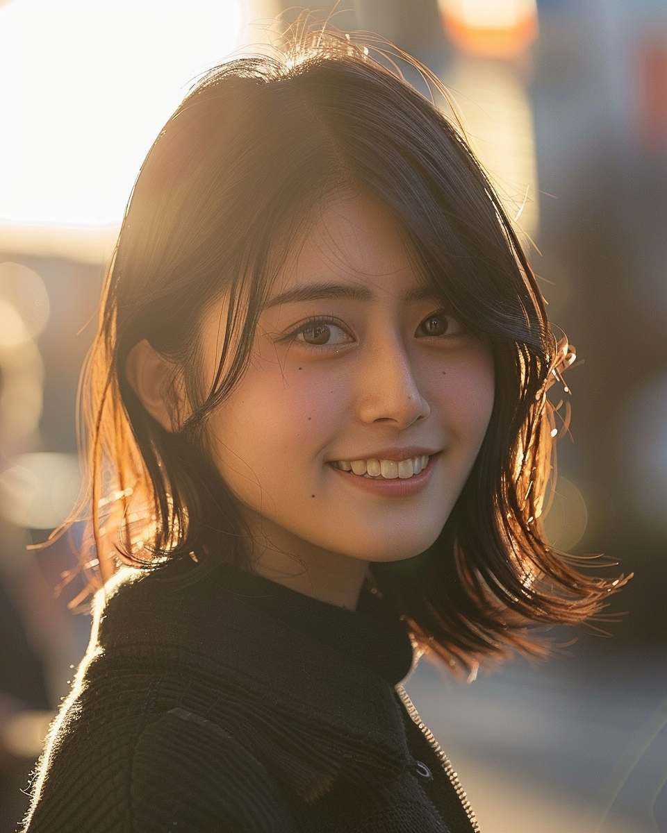 Young Japanese Person Smiling