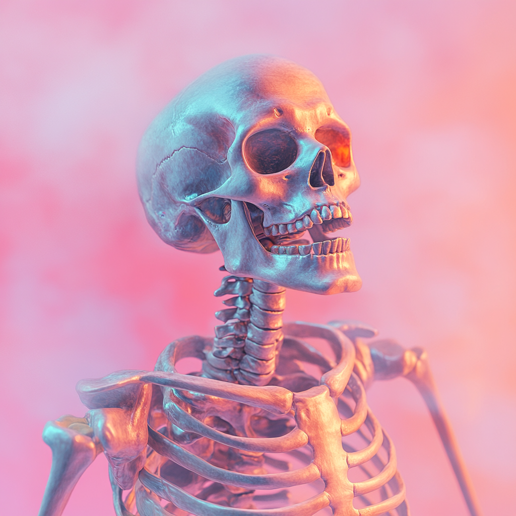 Stylish Human Skeleton in Dynamic Pose