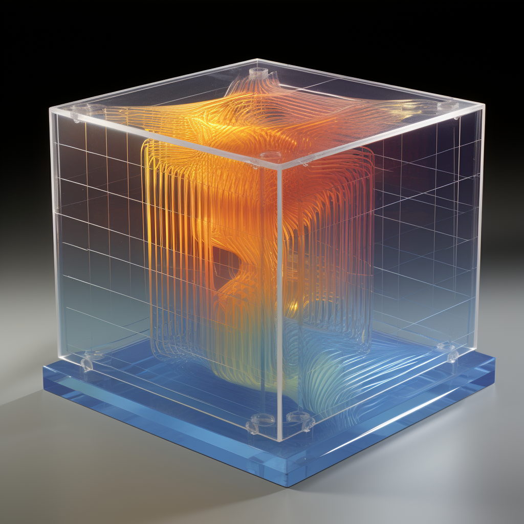 3D Cooling Cube Condensation Illustration