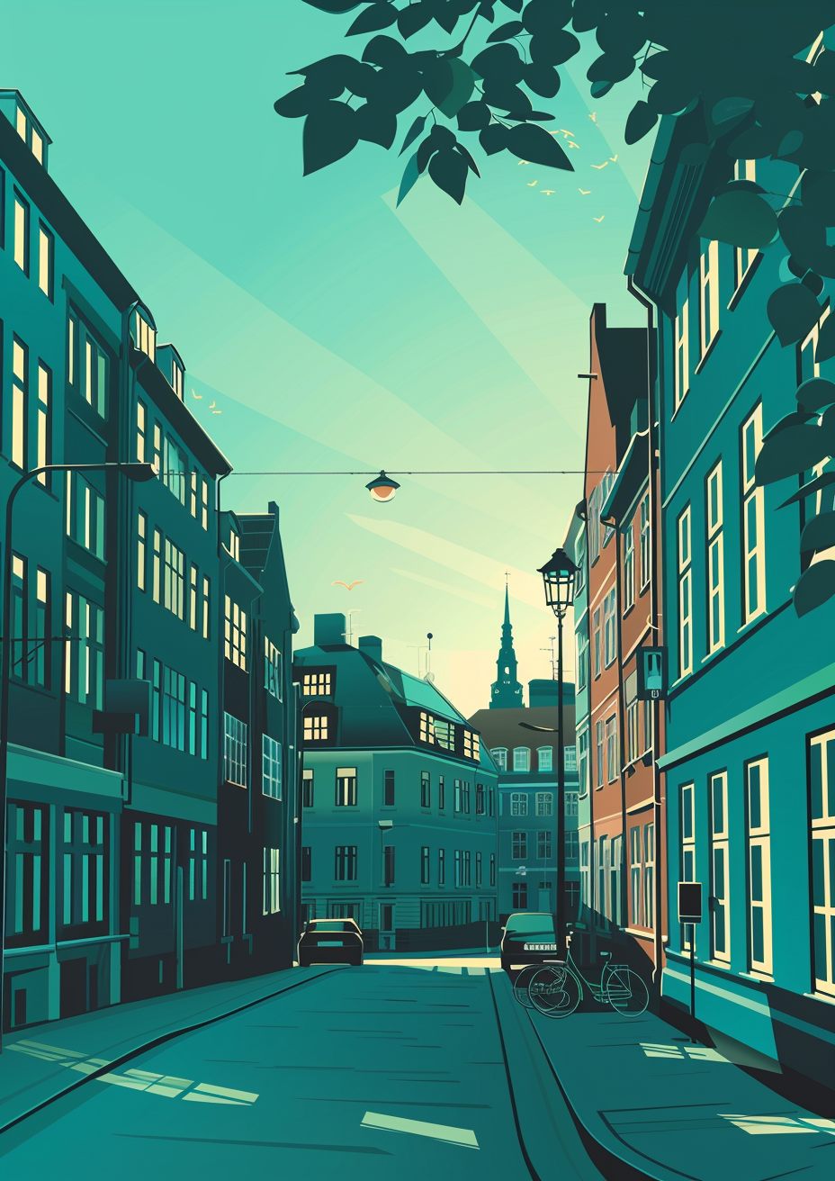 Modern Copenhagen Flat Vector Art