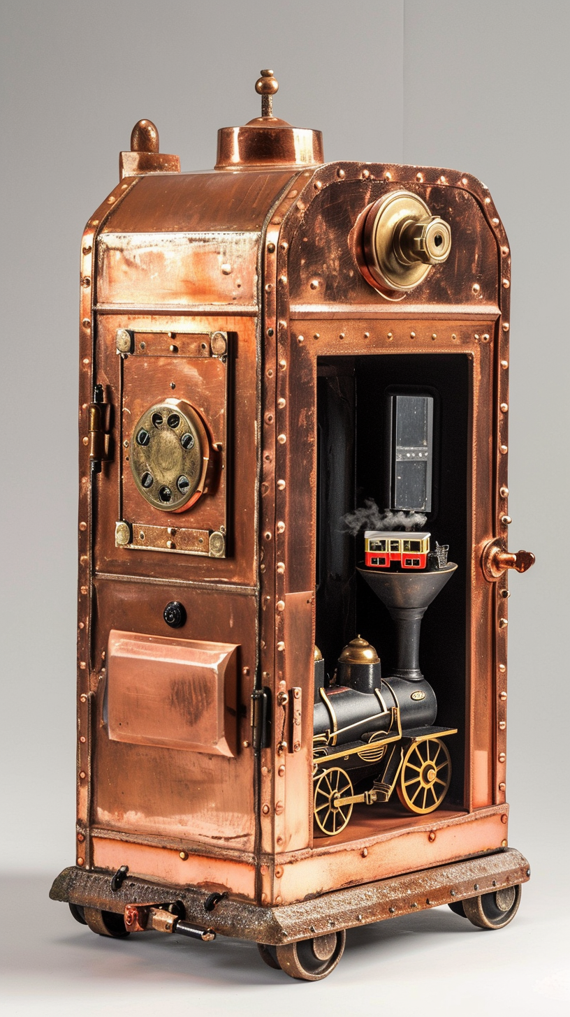 Copper Toy Train Safe