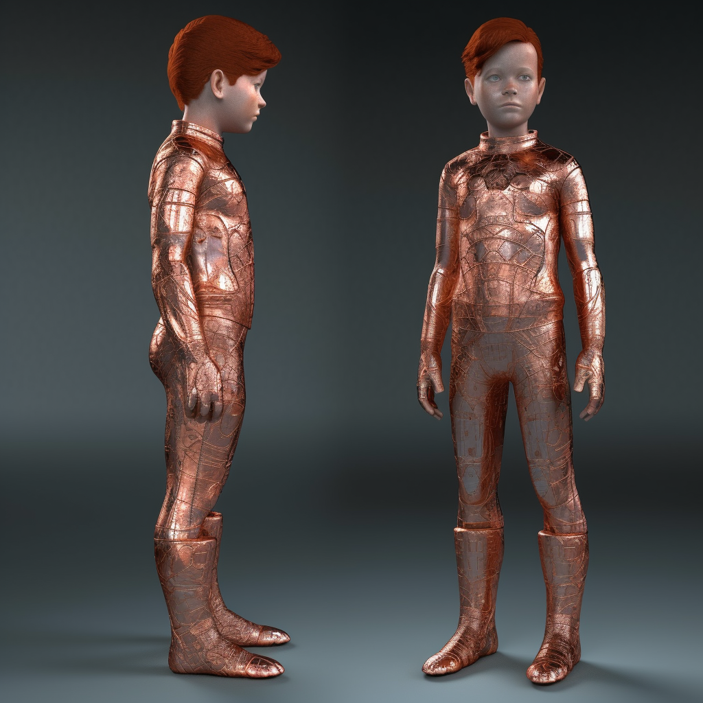 Copper boy's body in CGI