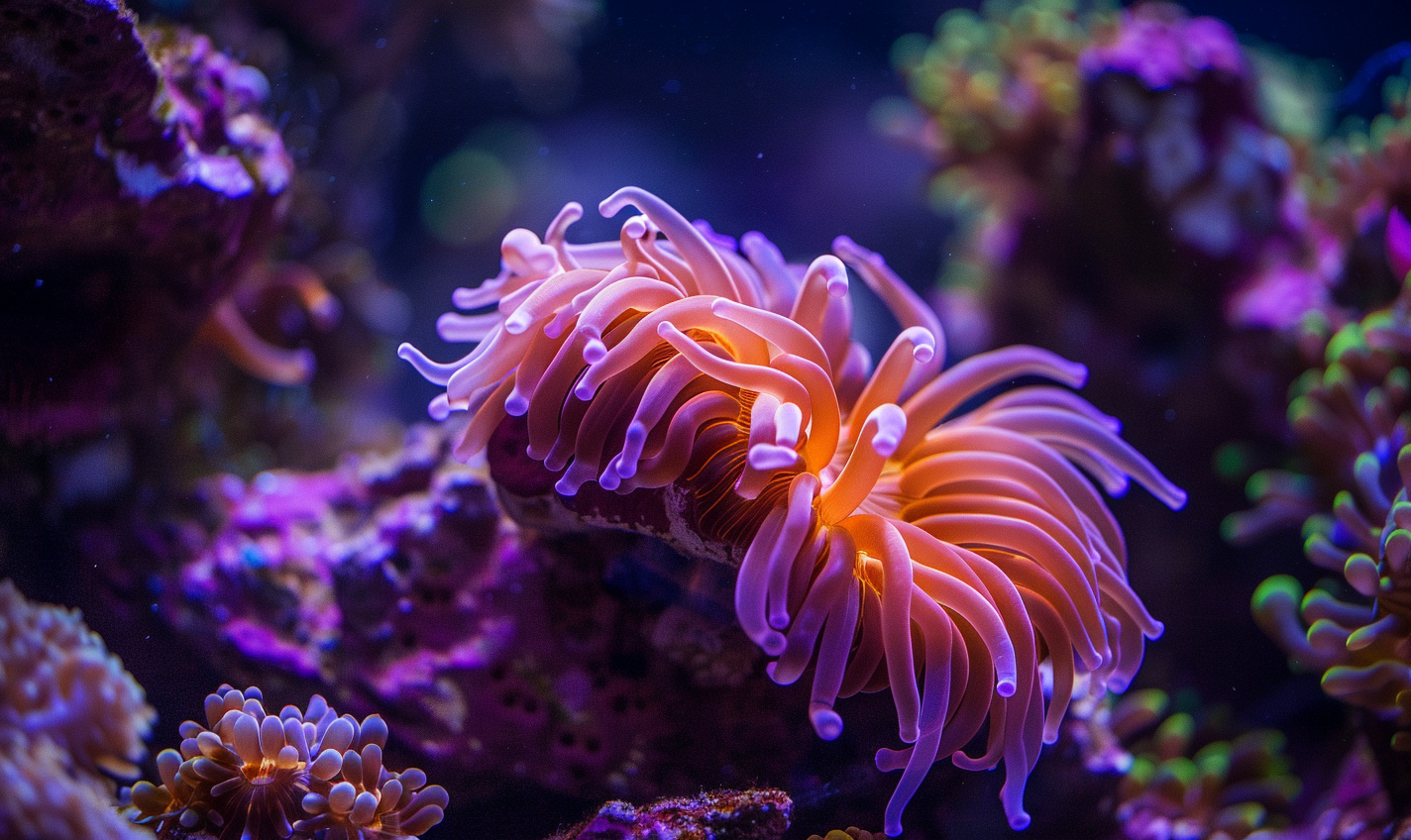 colorful coral reef fish swimming