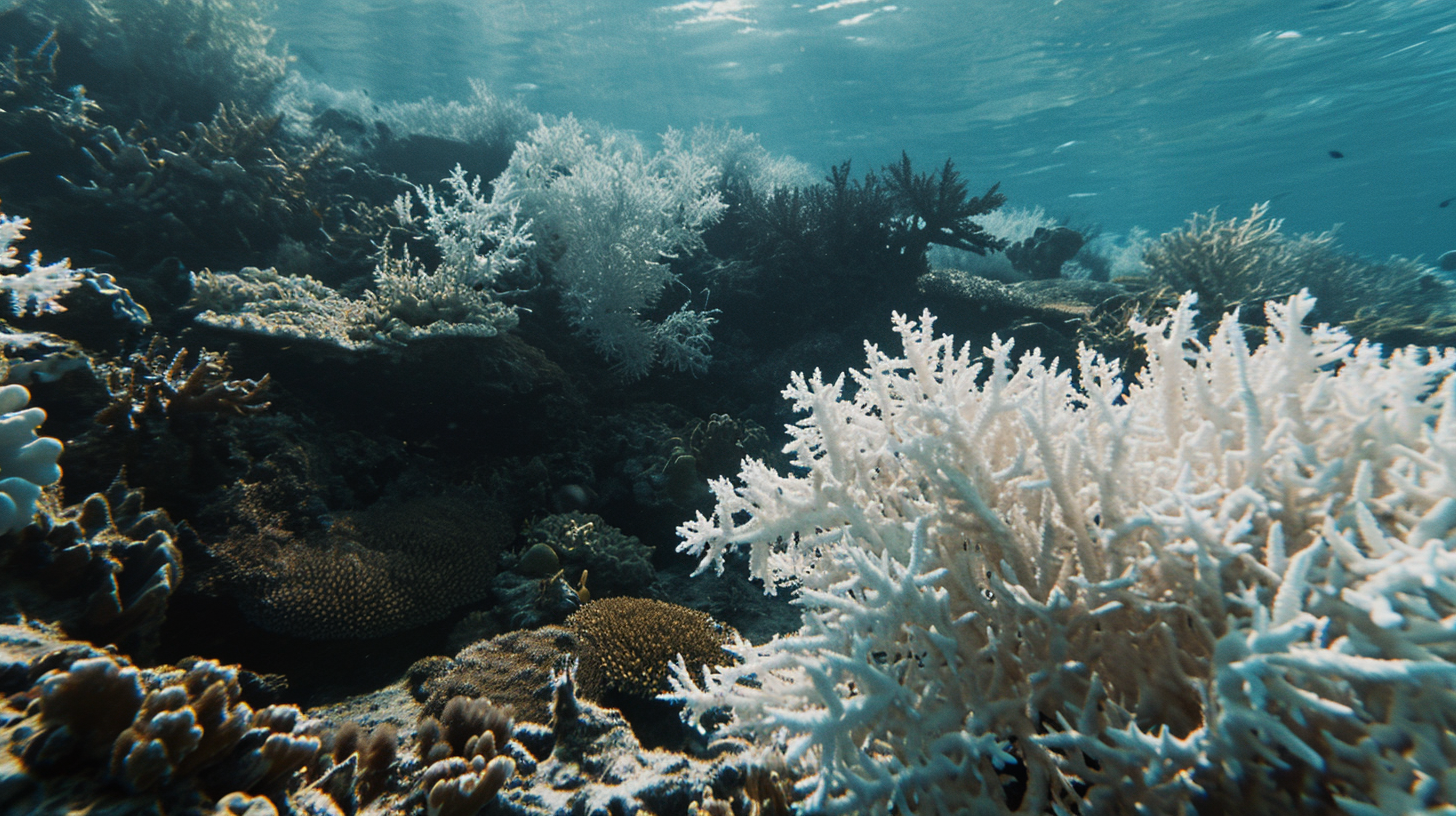 Whitened and Dying Coral Reef  ?