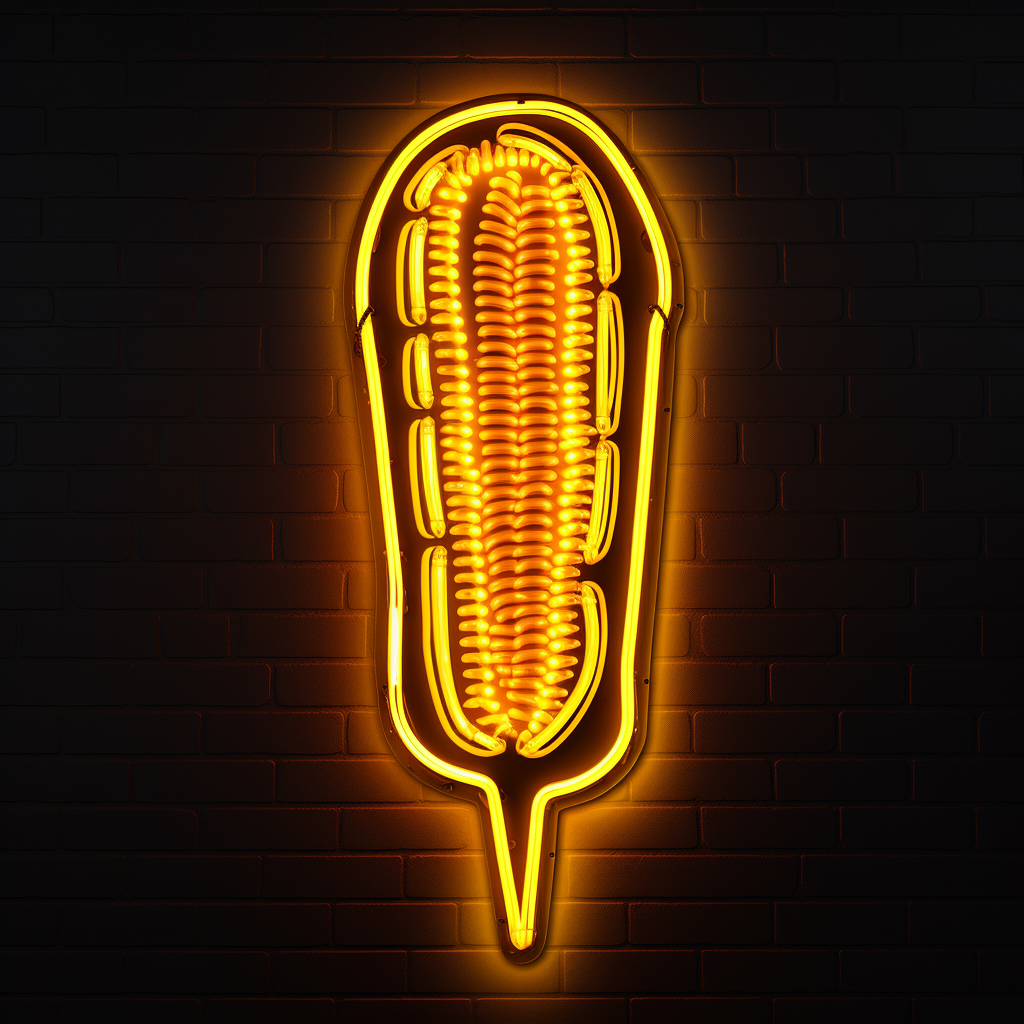 Corn neon sign wall hanging