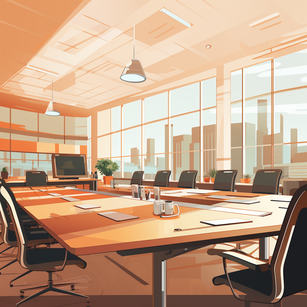 Corporate training room illustration