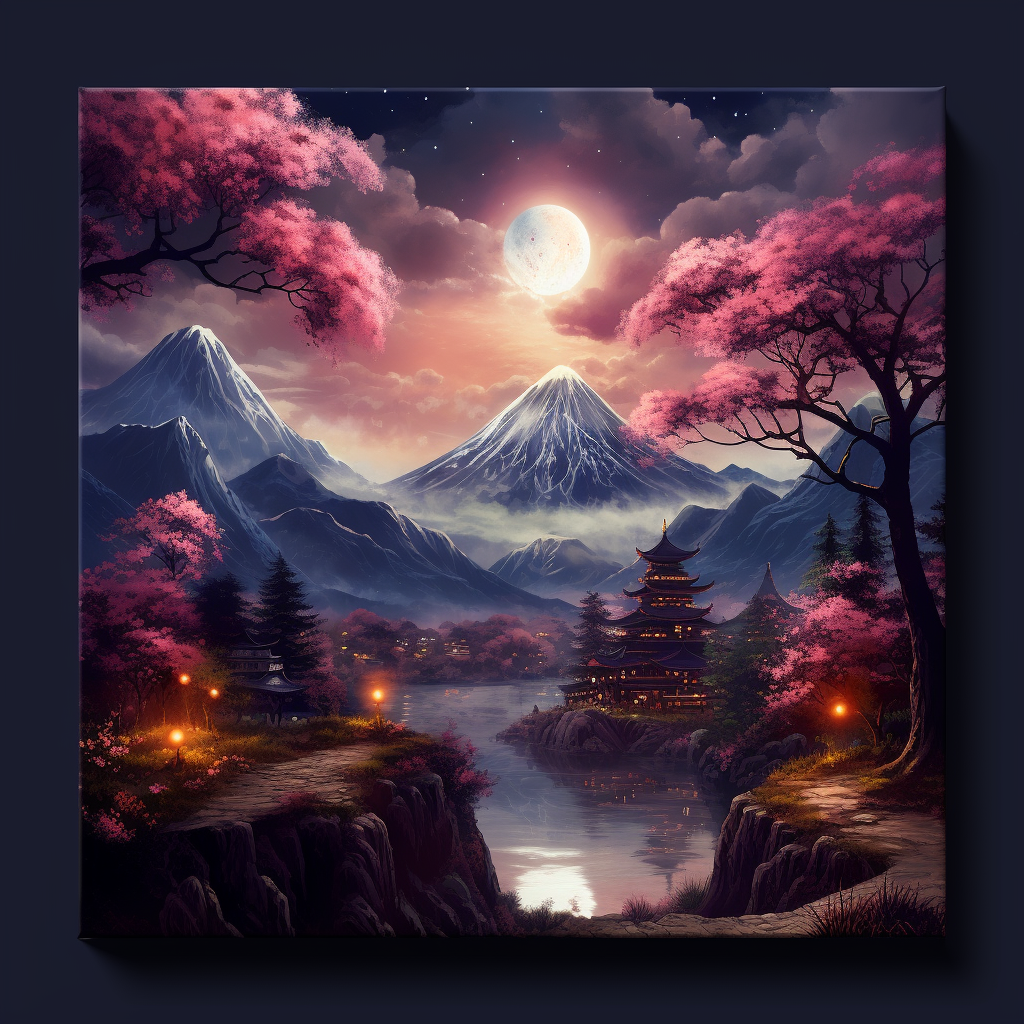 Cosmic canvas Japanese landscape art