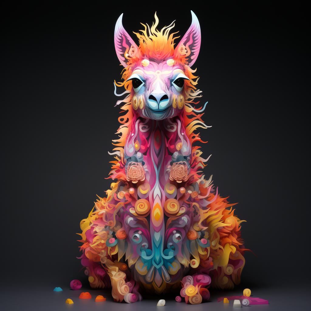 Cosmic llama paper replica creation