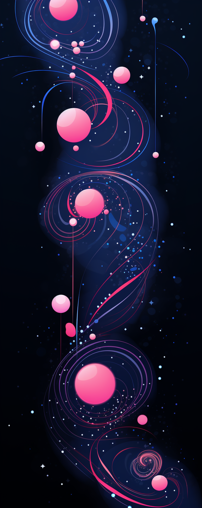 Colorful cosmos exhibition banner illustration