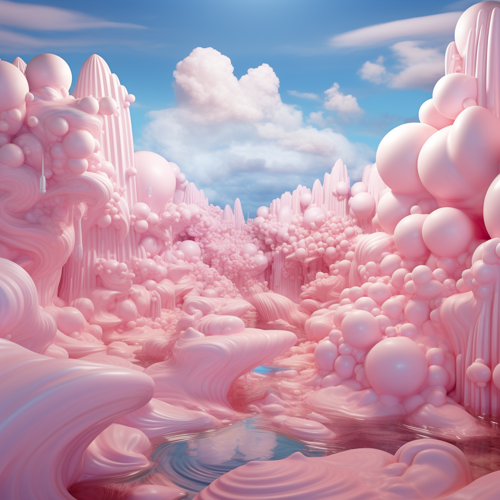 Beautiful cotton candy universe