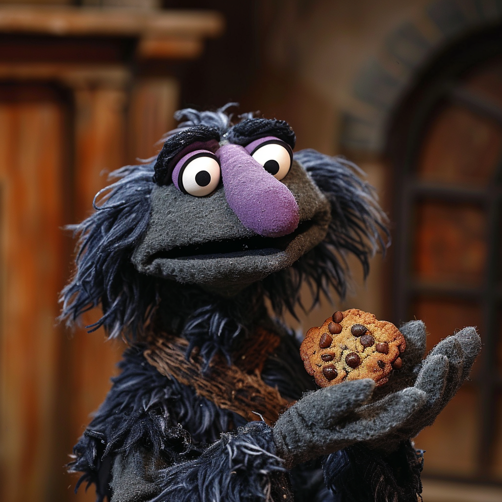 Count Sesame Street shrugging cookie