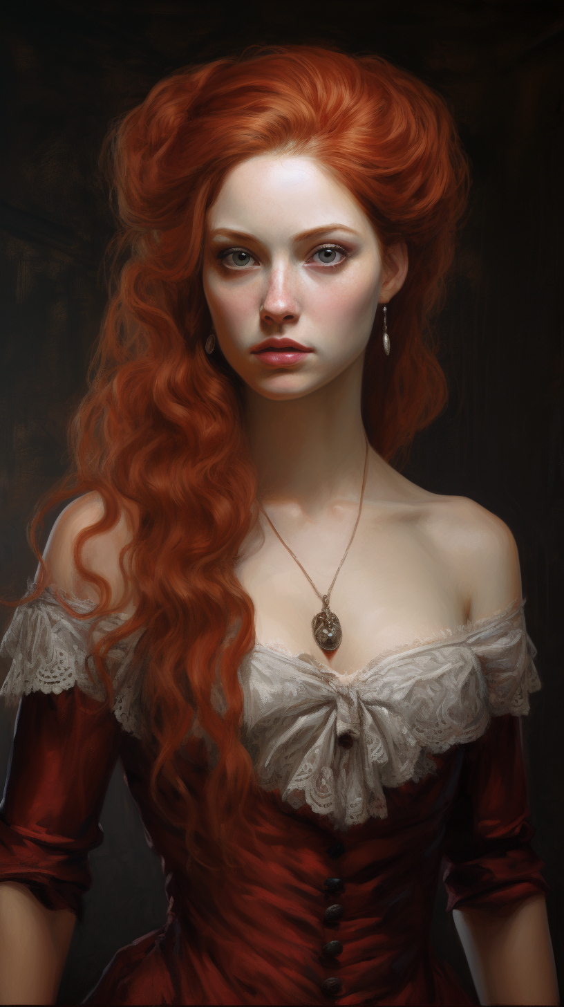 Countess Elizabeth Bathory with red hair