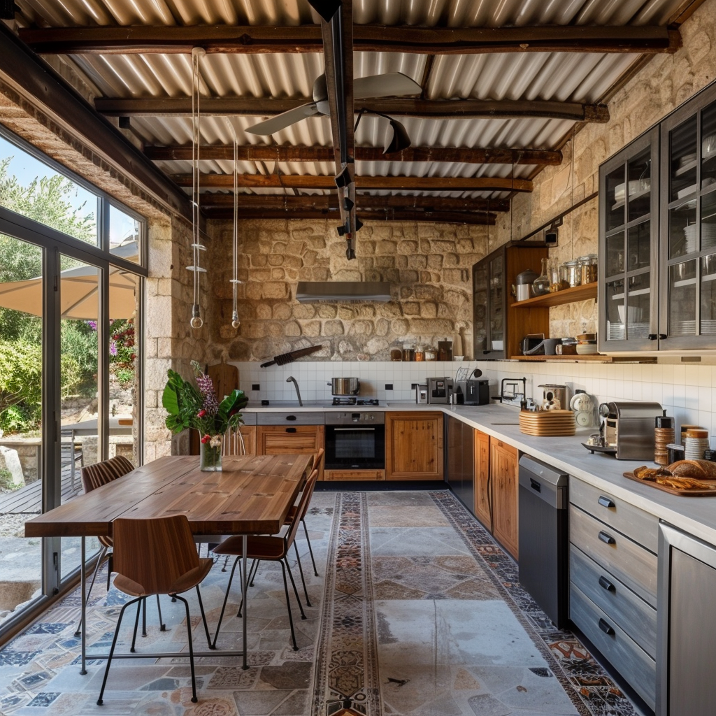 country kitchen house Israel roof