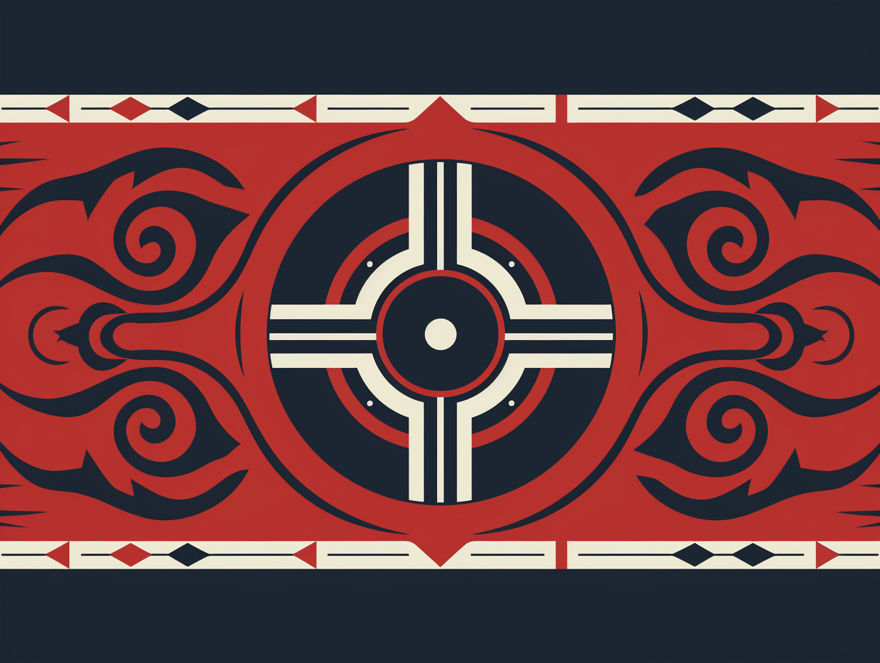 Country flag with Armanen Runes