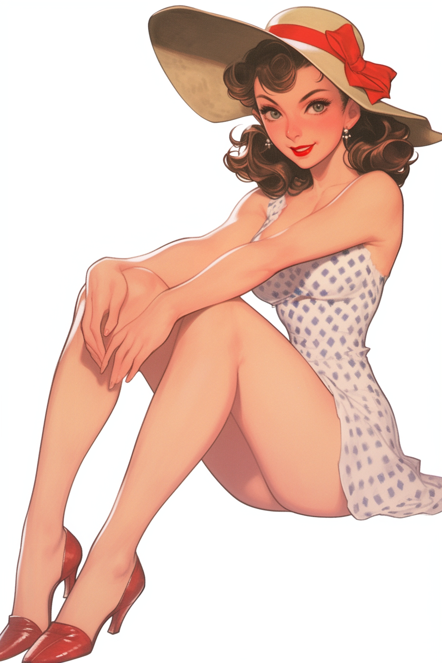 Pin up glamorous country woman