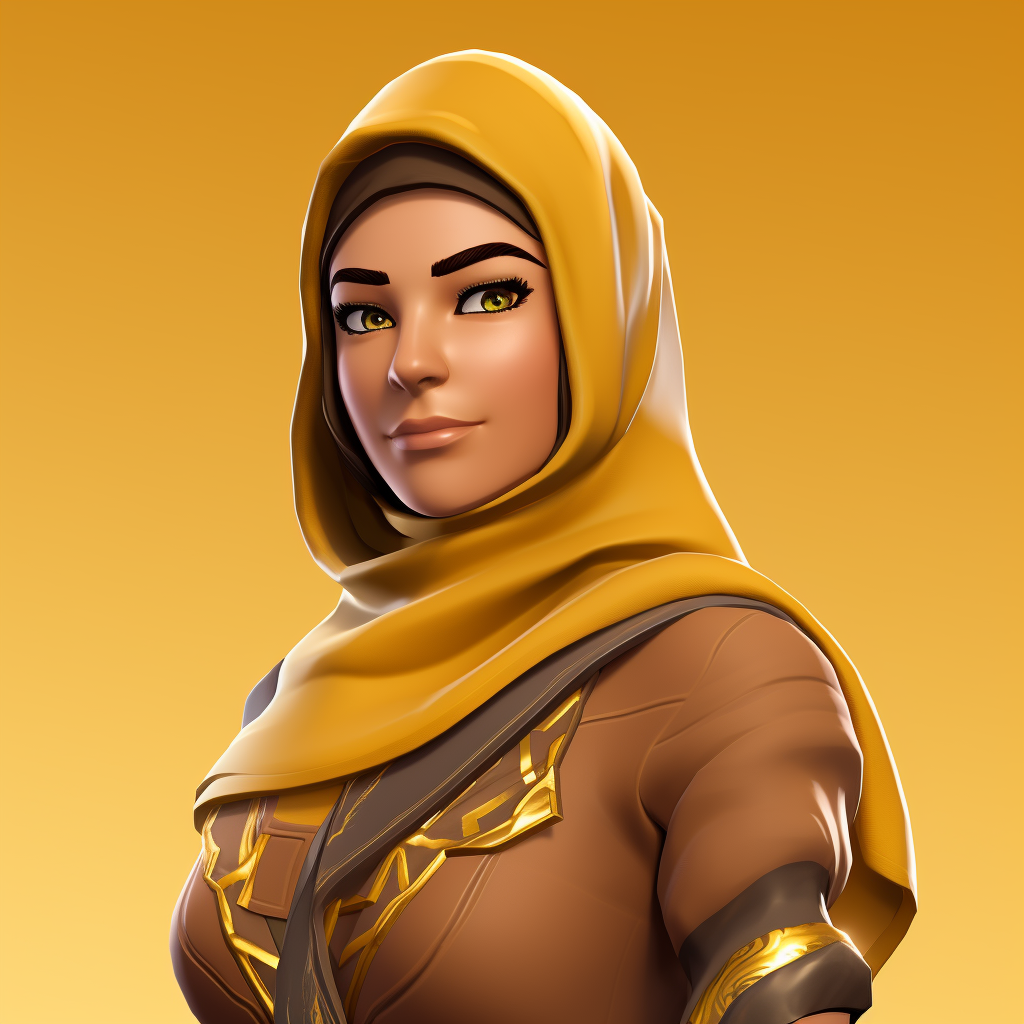 Muslim woman in Fortnite skin