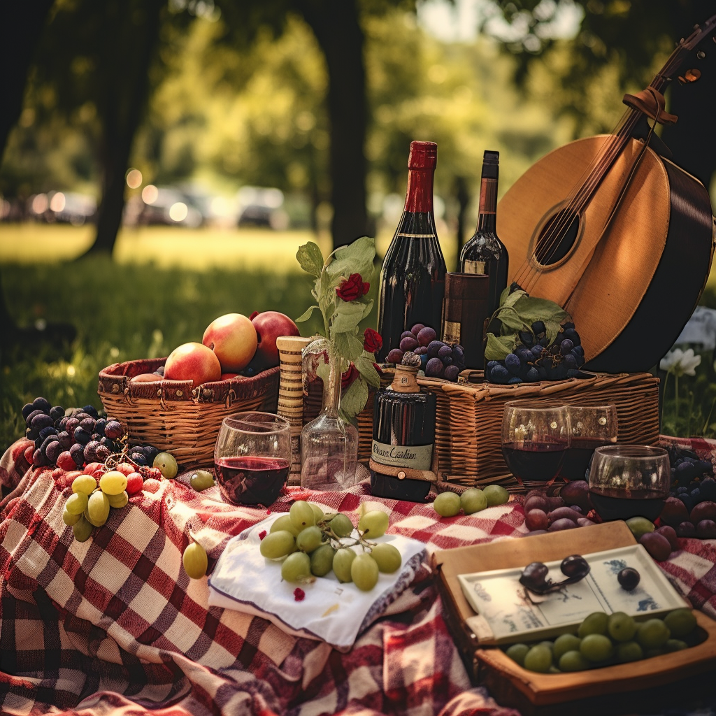 Families having a safe picnic during Covid