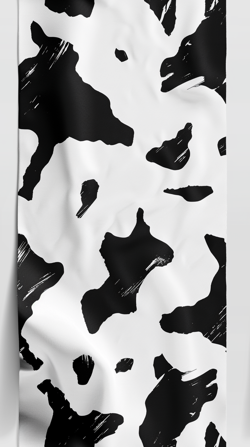 Black and White Cow Print Pattern