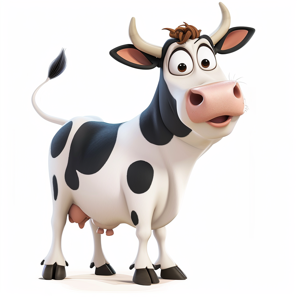 Stylized Cartoon Cow