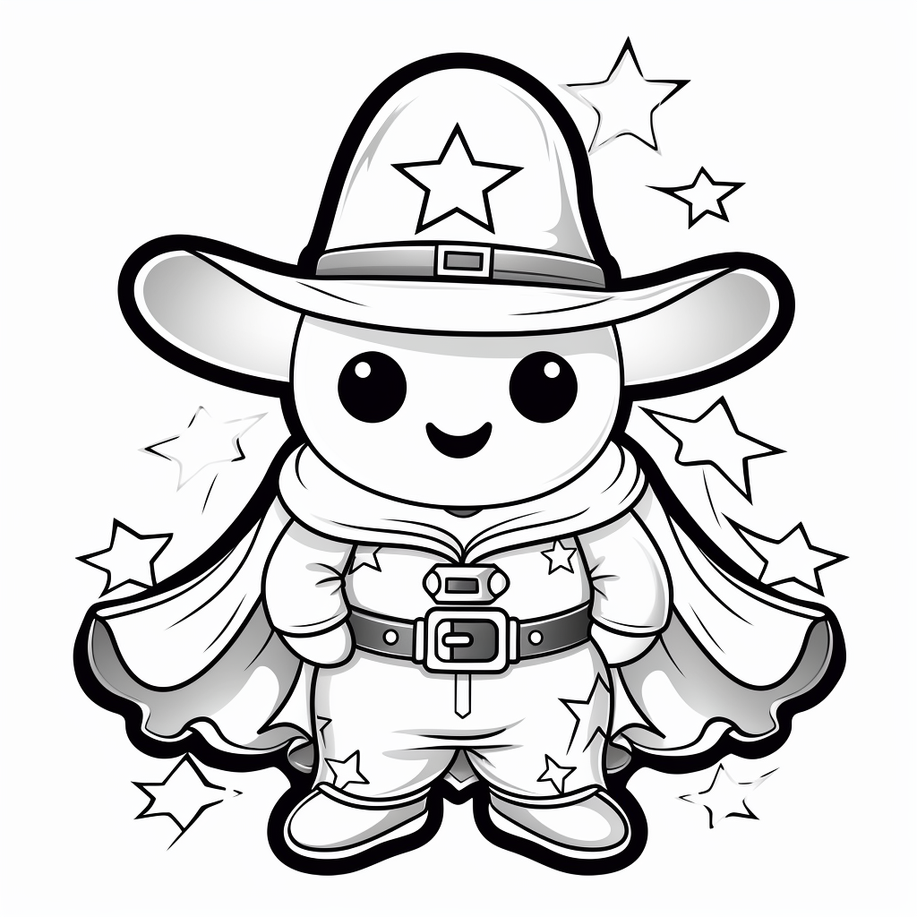 Adorable Cowboy Baby Ghost Sticker