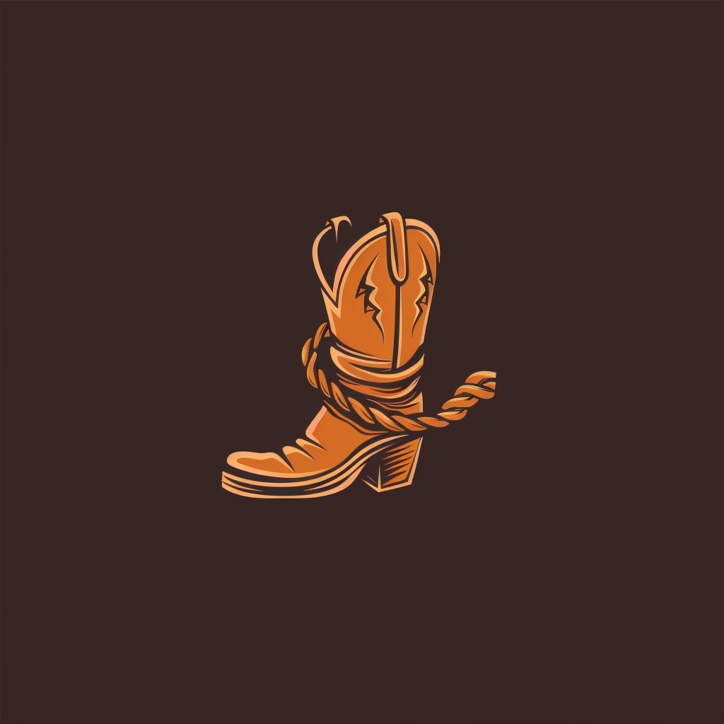 Cowboy boot spur twisted logo